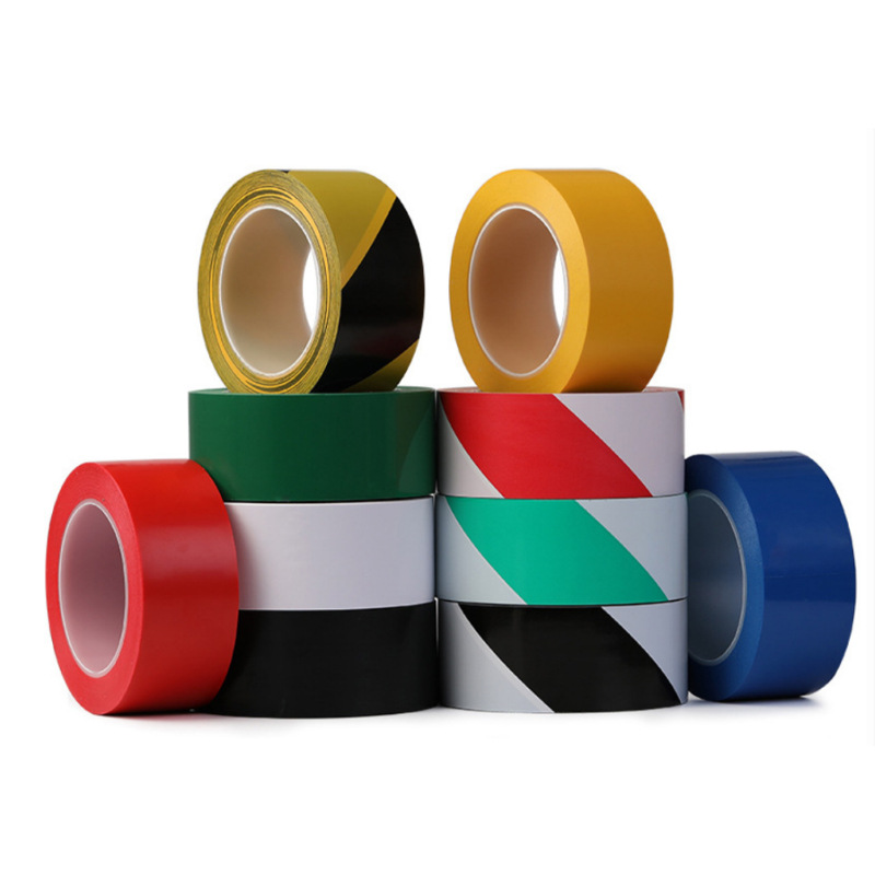 PVC black and yellow warning tape warehouse dust-free workshop logo zebra c
