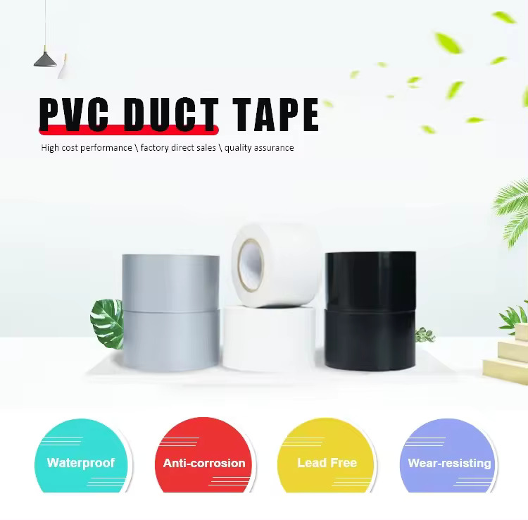 pvc pipe wrapping tape waterproof fireproof air conditioner duct adhesive black strong adhesive